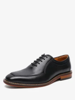 Chaussures habillées pour hommes Chaussures de mariage en cuir à bout carré à la mode
