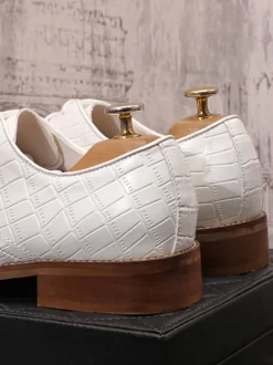 Chaussures habillées pour homme en cuir PU à bout rond de qualité