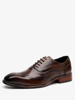 Chaussures habillées pour hommes fantastiques à bout rond avec sangle réglable en cuir PU