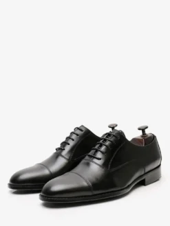 Chaussures habillées pour hommes chaussures Oxford à lacets et bout rapporté en cuir véritable