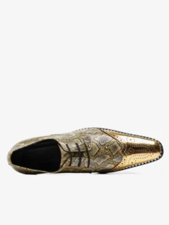 Chaussures habillées pour homme en cuir PU de qualité à bout pointu et sangle réglable
