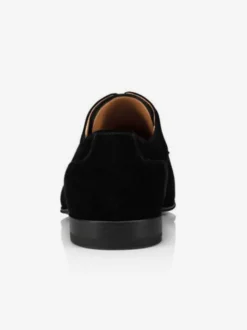 Chaussures habillées pour hommes en daim et cuir bout rond talons bas derbies décontractées