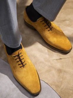 Chaussures habillées pour homme élégantes à bout rond en cuir