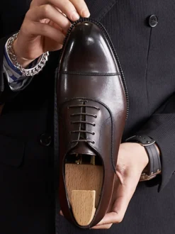Chaussures habillées pour hommes Chaussures de mariage formelles Derby en cuir à bout pointu modernes