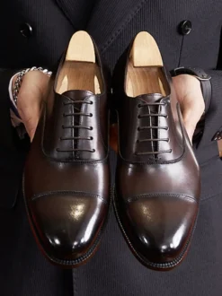 Chaussures habillées pour hommes Chaussures de mariage formelles Derby en cuir à bout pointu modernes