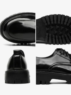 Chaussures habillées pour hommes chaussures derbies basses à lacets et plateforme antidérapantes