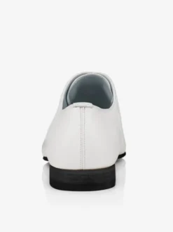 Chaussures habillées pour hommes Oxford blanches à bout carré et à lacets ouverts pour mariage et bal