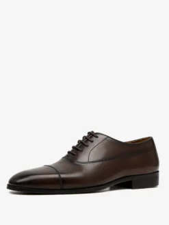 Chaussures habillées pour hommes chaussures derby à bout rond en cuir de vache chaussures de bal de mariage