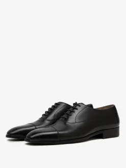 Chaussures habillées pour hommes chaussures derby à bout rond en cuir de vache chaussures de bal de mariage