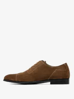 Chaussures habillées pour homme chaussures de qualité à bout rond en cuir de vache à lacets chaussures de bal de mariage Oxford