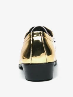Chaussures habillées pour hommes patchwork bout rond clous décoratifs derbies basses antidérapantes chaussures de bal