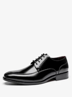 Chaussures habillées pour hommes à bout carré en cuir PU Derby Chaussures de bal de mariage