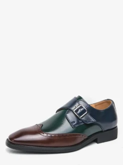 Chaussures habillées pour hommes à boucle et bout rond