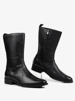 Chaussures Homme Bottes de Travail Bottines Simples Cuir de Vachette Classique Noir