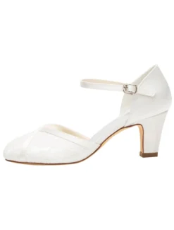 Chaussures mariage talon carrée boucle réglable