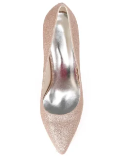 Chaussures mariage talon haut bout pointu brillante