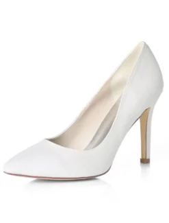 Chaussures mariage talon haut bout pointu brillante