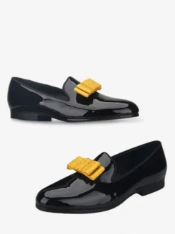 Chaussures Mocassins Pour Hommes Vernis PU Nœud Slip-On