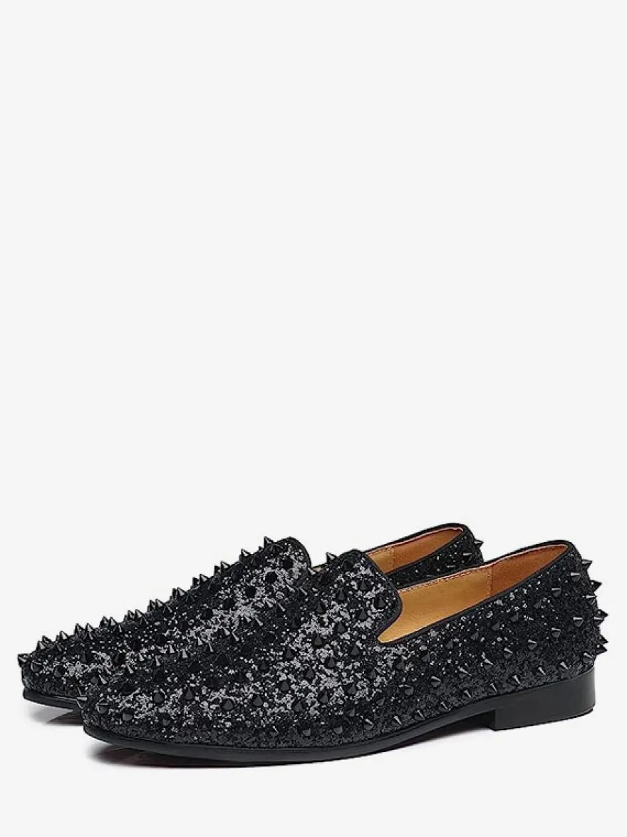 Chaussures Mocassins Pour Hommes Rivets Slip-On
