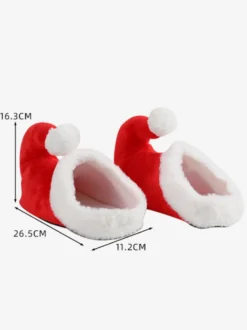 Chaussures Rouges De Noël Hommes Chapeau De Noël