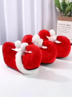Chaussures Rouges De Noël Hommes Chapeau De Noël