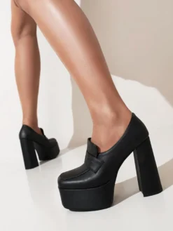 Chaussures à Talons avec Plateforme Femme avec Bout Carré