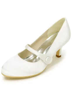 Chaussures vintage mariée talon bas