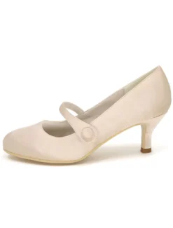 Chaussures vintage mariée talon bas