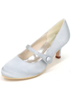 Chaussures vintage mariée talon bas