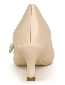 Chaussures vintage mariée talon bas