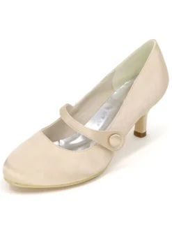 Chaussures vintage mariée talon bas