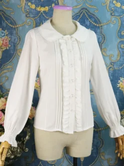 Chemise Classique Lolita Chemisier blanc Lolita Déguisements Halloween