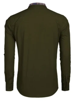 Chemise décontractée pour homme Col rabattu Casual Bloc de couleur amovible Bleu bébé Chemises pour hommes
