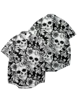 Chemise décontractée pour hommes col rabattu chemises pour hommes nues imprimées à revers décontractés