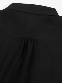 Chemise Noir Vintage Top Renaissance Polyester Dentelle Manches Longues Rétro Costumes Pour Homme Déguisement Vintage