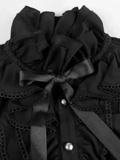 Chemises à volants pour hommes style Renaissance style steampunk gothique décontractées boutonnées manches longues