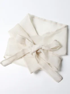 Chemisier en organza brodé à manches bouffantes pour femme - Chemise portefeuille transparente abricot bohème à nouer à la taille - Garden Party d'été 2026