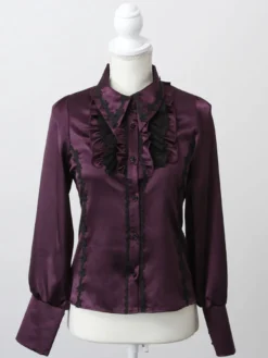Chemisier gothique Lolita à volants et manches longues sous-culture petite mignon uniforme