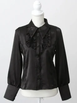 Chemisier gothique Lolita à volants et manches longues sous-culture petite mignon uniforme