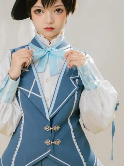 Chemisiers gothiques Lolita écrus blancs à manches longues et nœuds Lolita Top Lolita Chemise Lolita