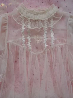 Chemisiers Lolita doux haut Lolita noir à manches longues nœuds et volants chemise Lolita