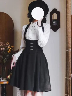 Chemisiers Lolita doux Haut Lolita blanc à manches longues Chemise Lolita à volants