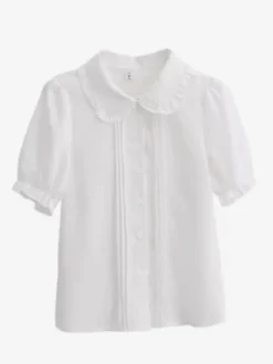 Chemisiers Lolita doux hauts Lolita blancs à manches courtes et volants chemise Lolita