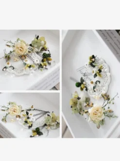 Coiffe de mariage accessoire pour cheveux en rayonne pour mariée