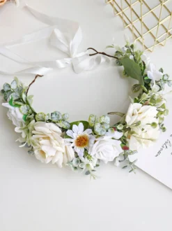 Coiffe de mariage en velours côtelé Accessoires pour cheveux de mariée