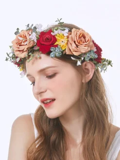 Coiffe de mariage en velours côtelé Accessoires pour cheveux de mariée