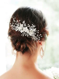 Coiffe de mariage peigne fleur métal accessoires de cheveux de mariée