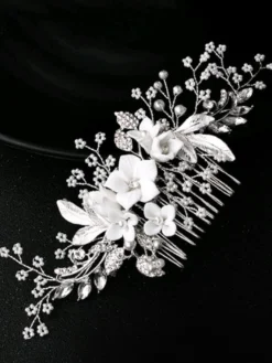 Coiffe de mariage peigne fleur métal accessoires de cheveux de mariée