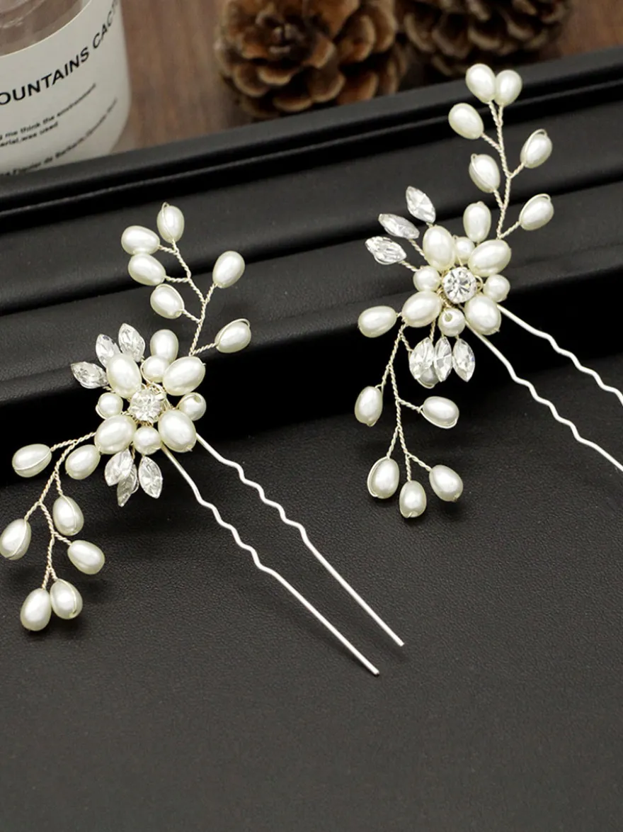 Coiffes Accessoires de cheveux en métal de mariage pour la mariée