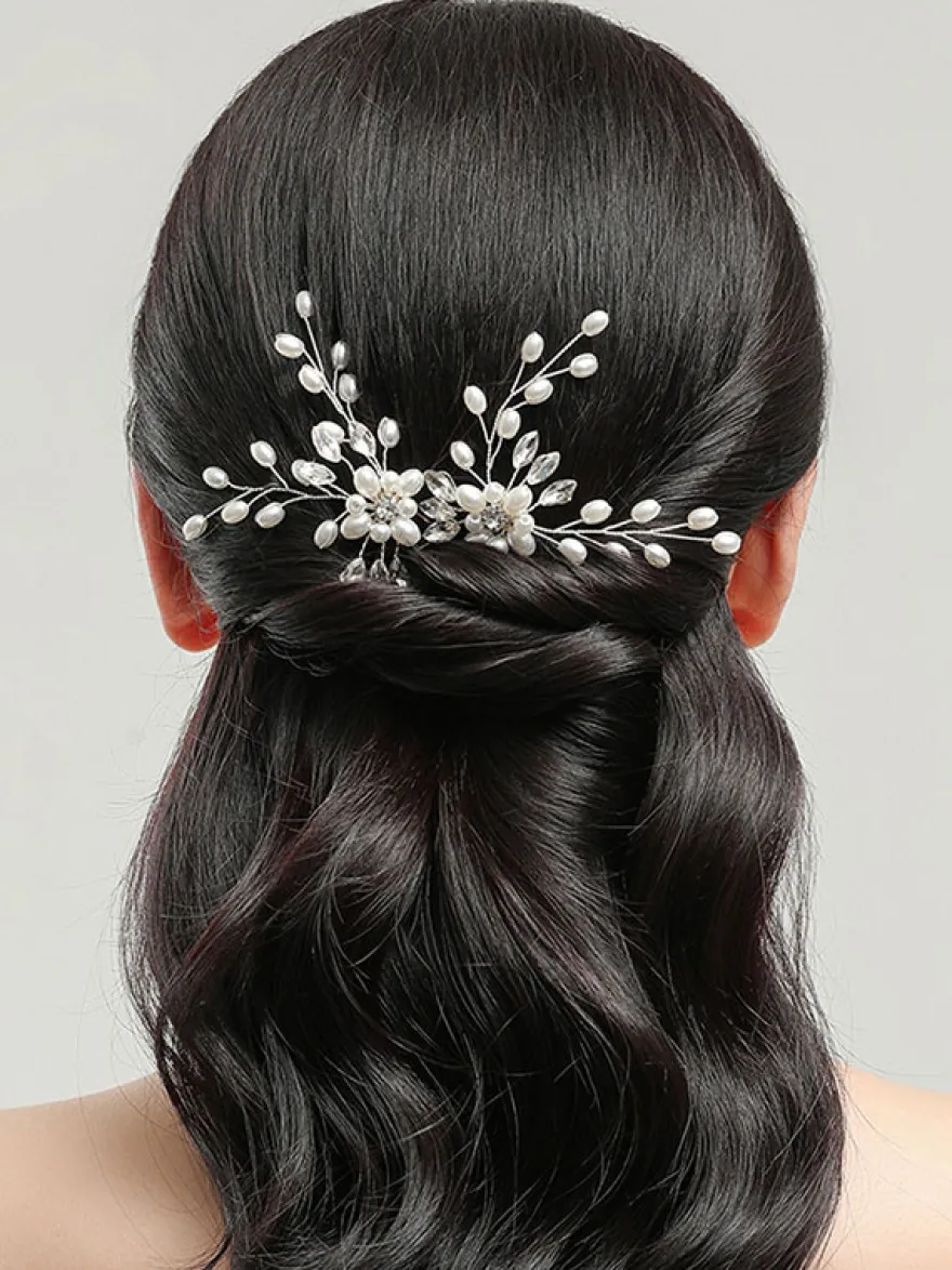 Coiffes Accessoires de cheveux en métal de mariage pour la mariée